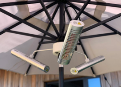 Silver Shadow Parasol Patio Heater